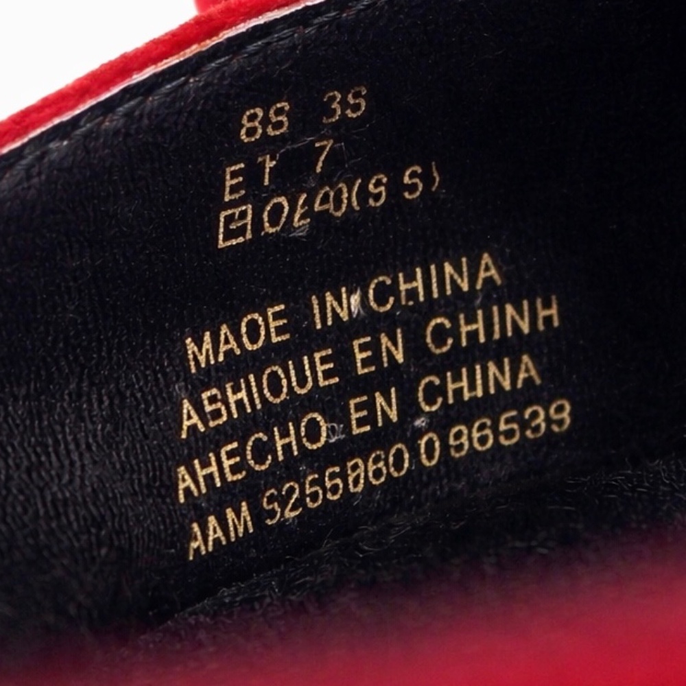 Women’s Red H&M Bow-Detail Velour Pumps Size US 7 - Picture 7 of 7